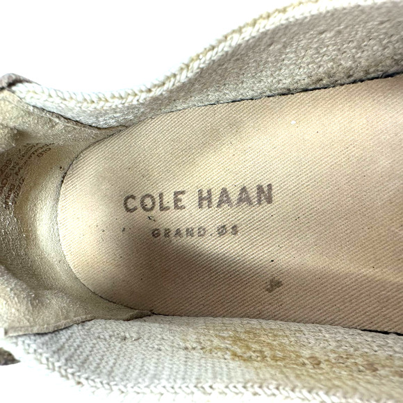 Cole Haan size 7 B 21292 grand os slip on flats sparkly taupe knit espadrille - Picture 11 of 13